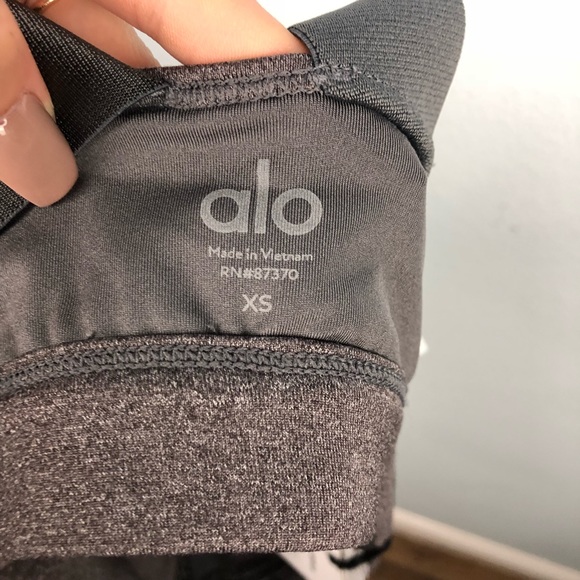 ALO Yoga • Stormy Grey Equalize Padded Sports Bra - Picture 7 of 8